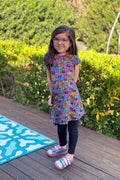 Pearlie A-Line Tee Shirt Knit Dress for Girls PDF Sewing Pattern