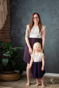 TWO PATTERN BUNDLE: Pearlie Dress & Peplum Top PDF Sewing Pattern for Women AND Girls