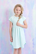 Pearlie Dress Everyday Tee Shirt Dress & Peplum Top for Girls PDF Sewing Pattern : Sizes 1 to 12