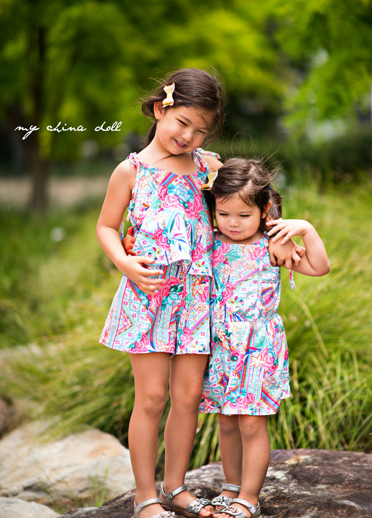 N6389, New Look Sewing Pattern Girls' Easy Jumpsuit, Romper and Dresses